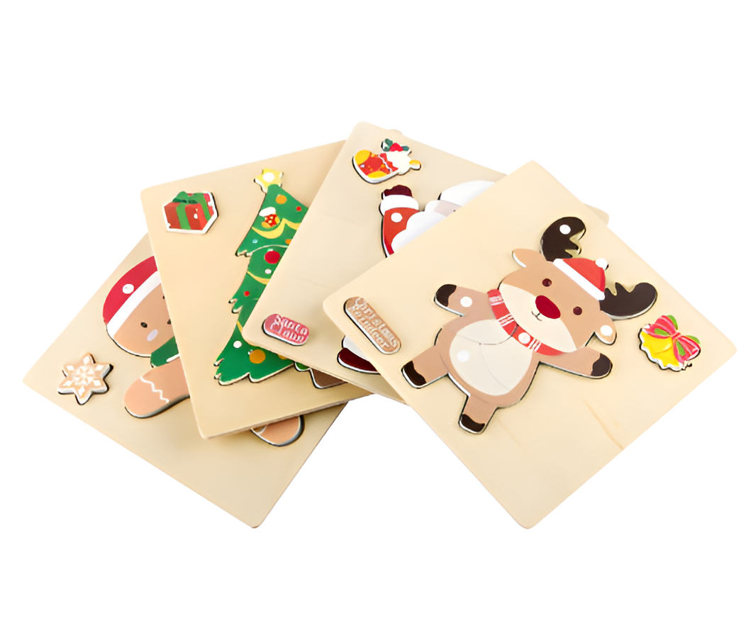 Montessori Træjulepuzzles