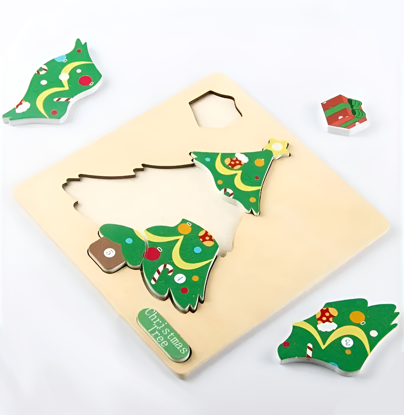 Montessori Træjulepuzzles