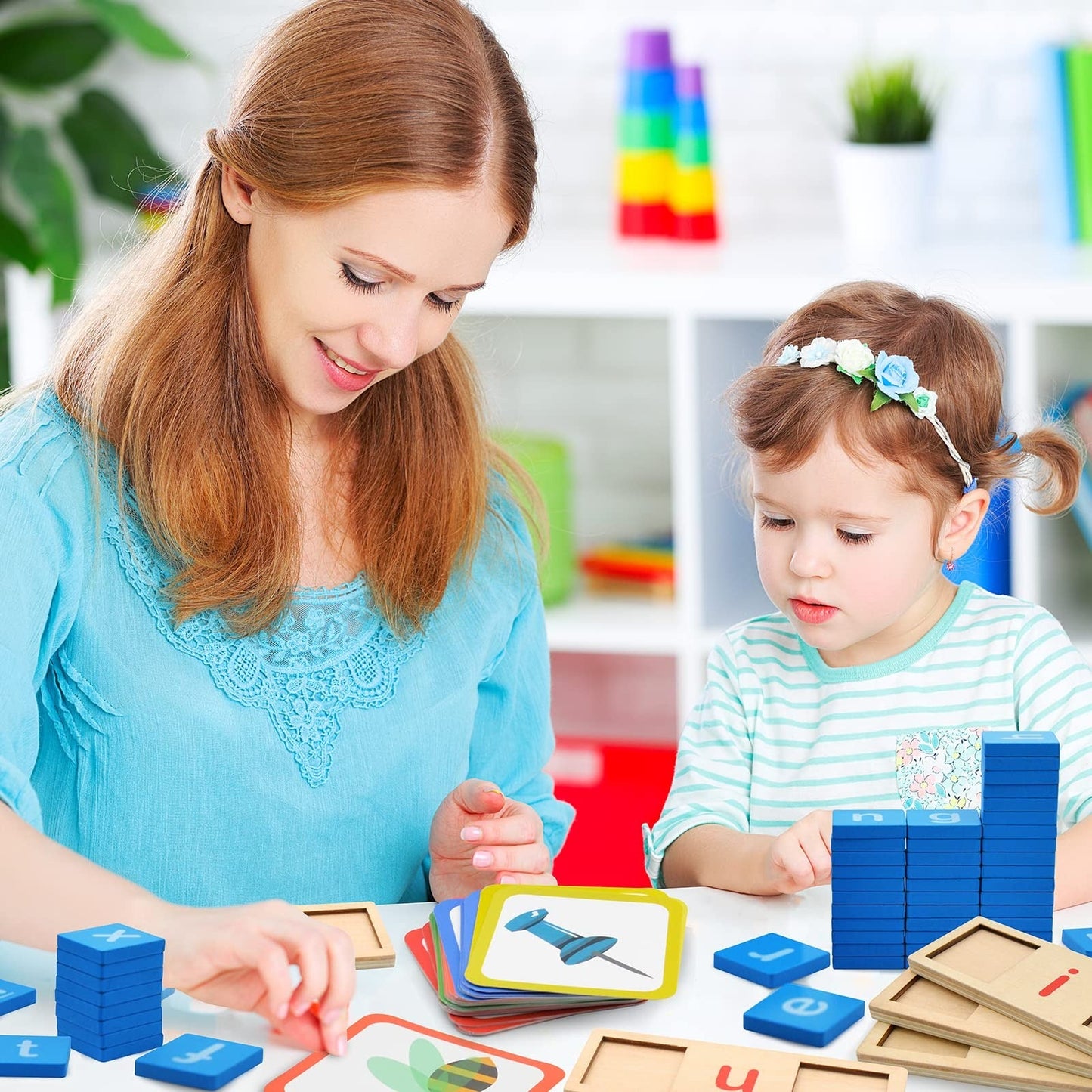 Montessori Stavnings Flashcards Sæt