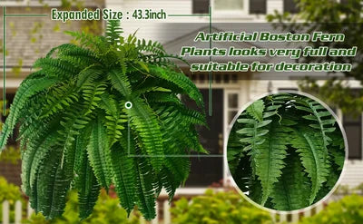 UV-resistant, lifelike artificial Boston Fern