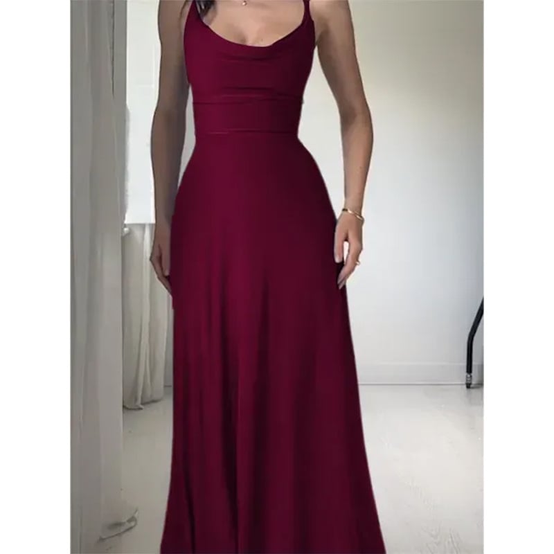 Lulah Draped Maxi Kjole med Integreret BH
