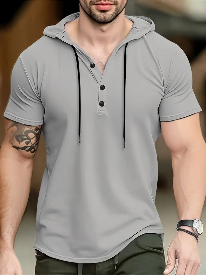 Vivek™ - Korte Mouwen Hoodie Shirt