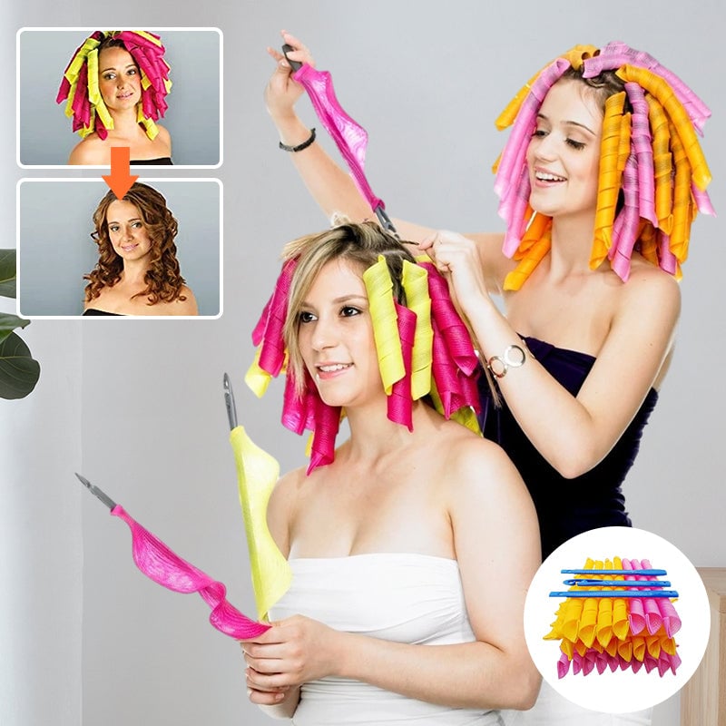 CurlCraft™ - Magiske Krølltenger - Varmefri Stylingsett