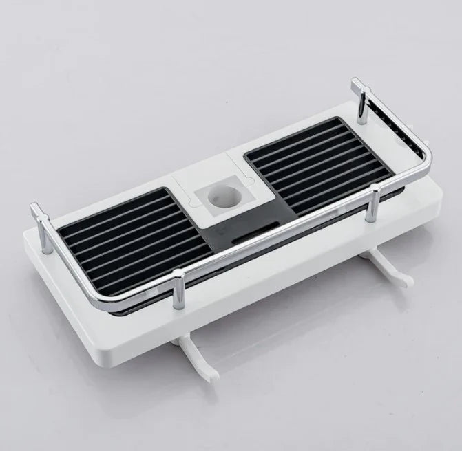 Bathroom Rod Shower Storage Rack Holder