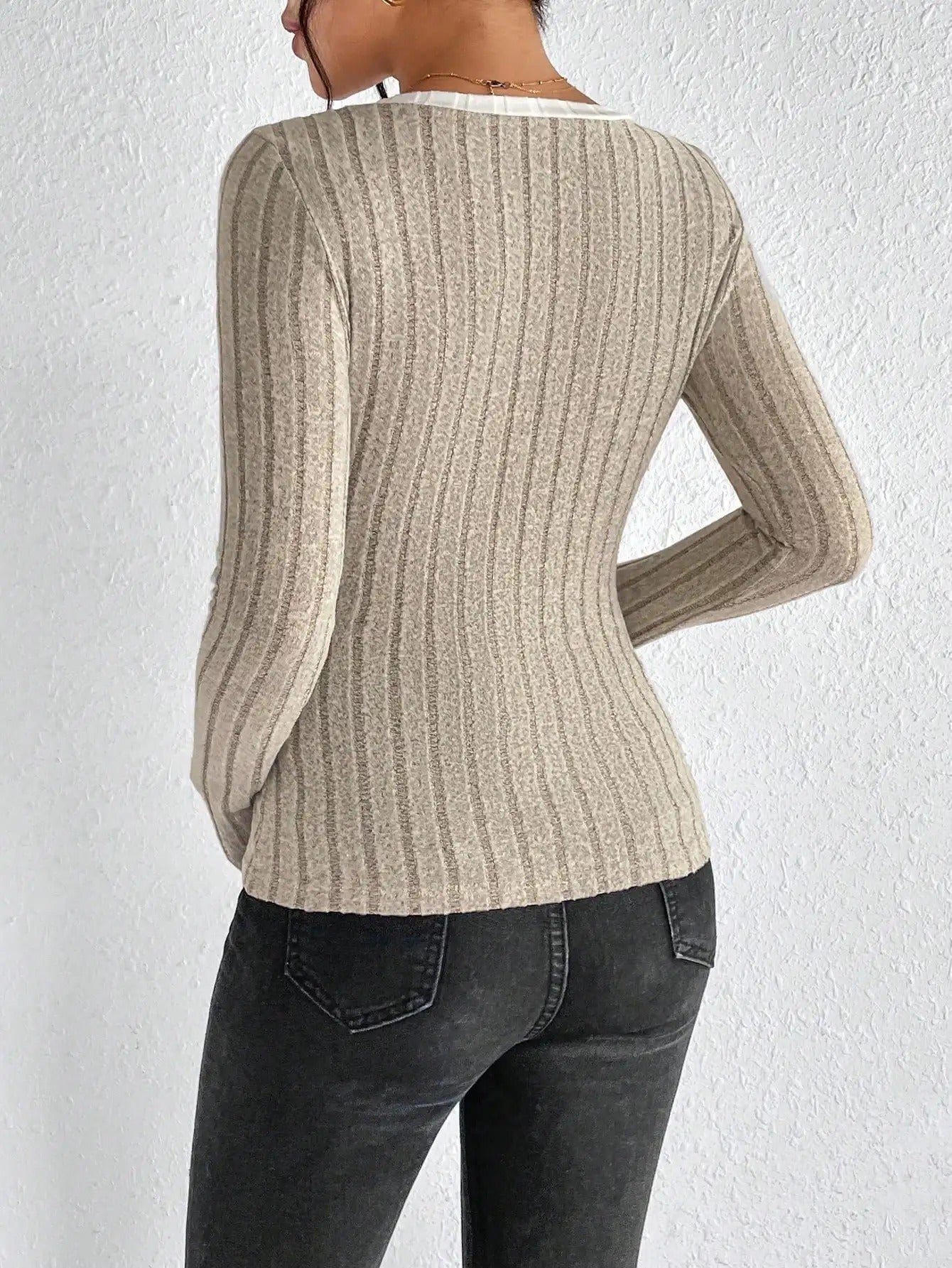 Wendula - Gebreide Lange Mouwen Top