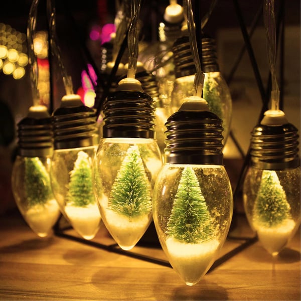 VintageGlow – Vintage Kerstdecoraties, LED Gloeilamp Sfeerverlichting
