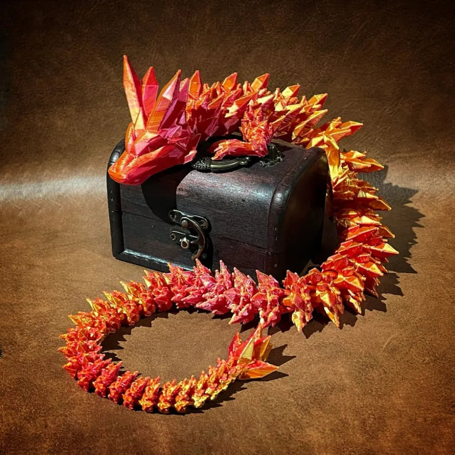 3D-Printed, Articulated Crystal Dragon