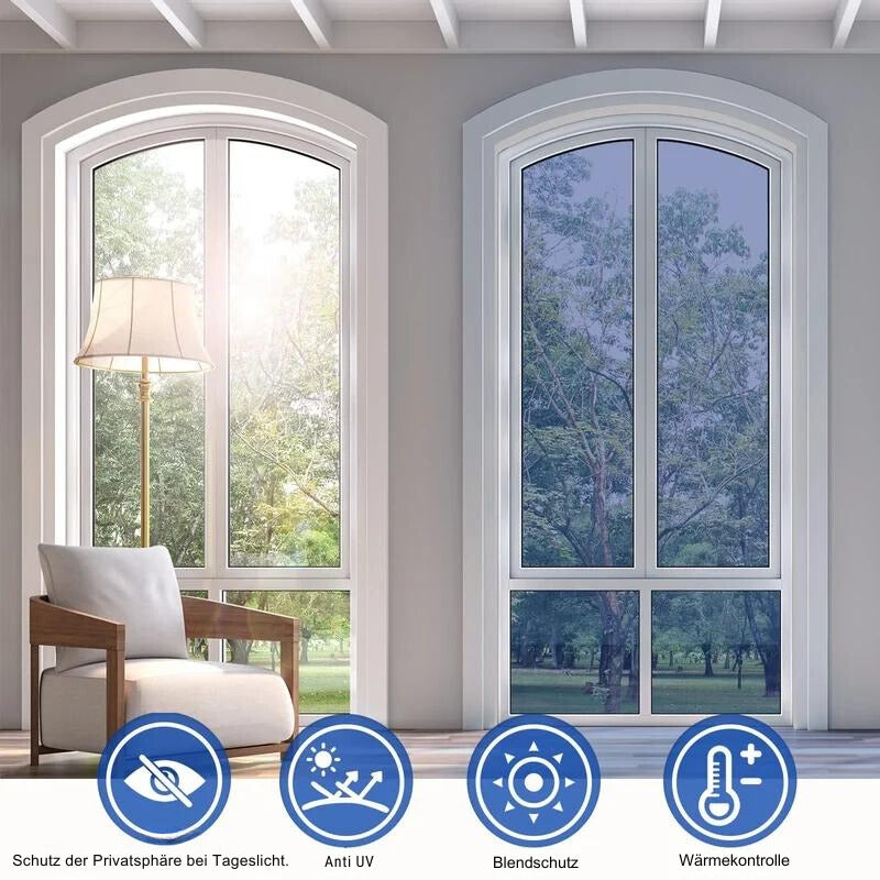 CrystalCover™ - Datenschutz, Sonnenschutz, UV-reflektierende Fensterfolie