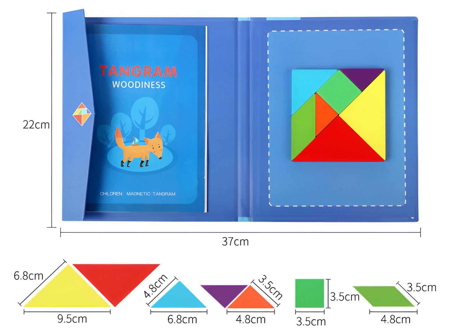 Montessori Magnetisk Tangram Bog
