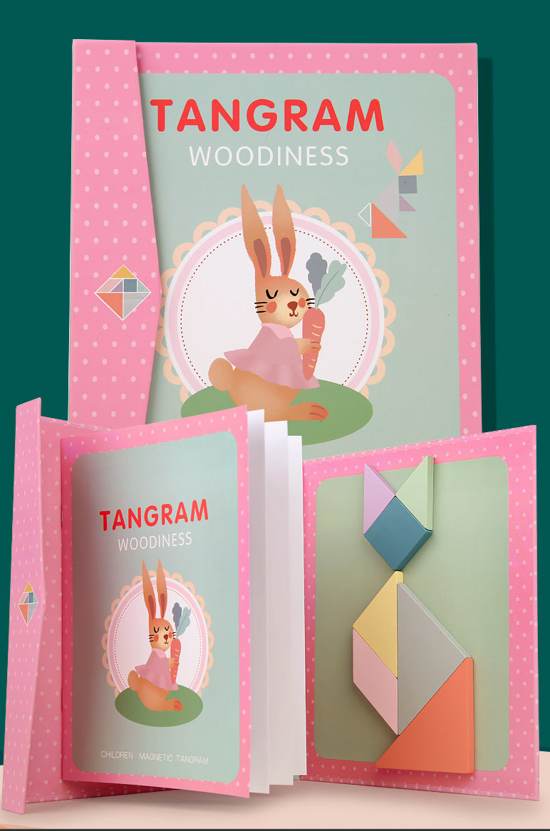Montessori Magnetisk Tangram Bog