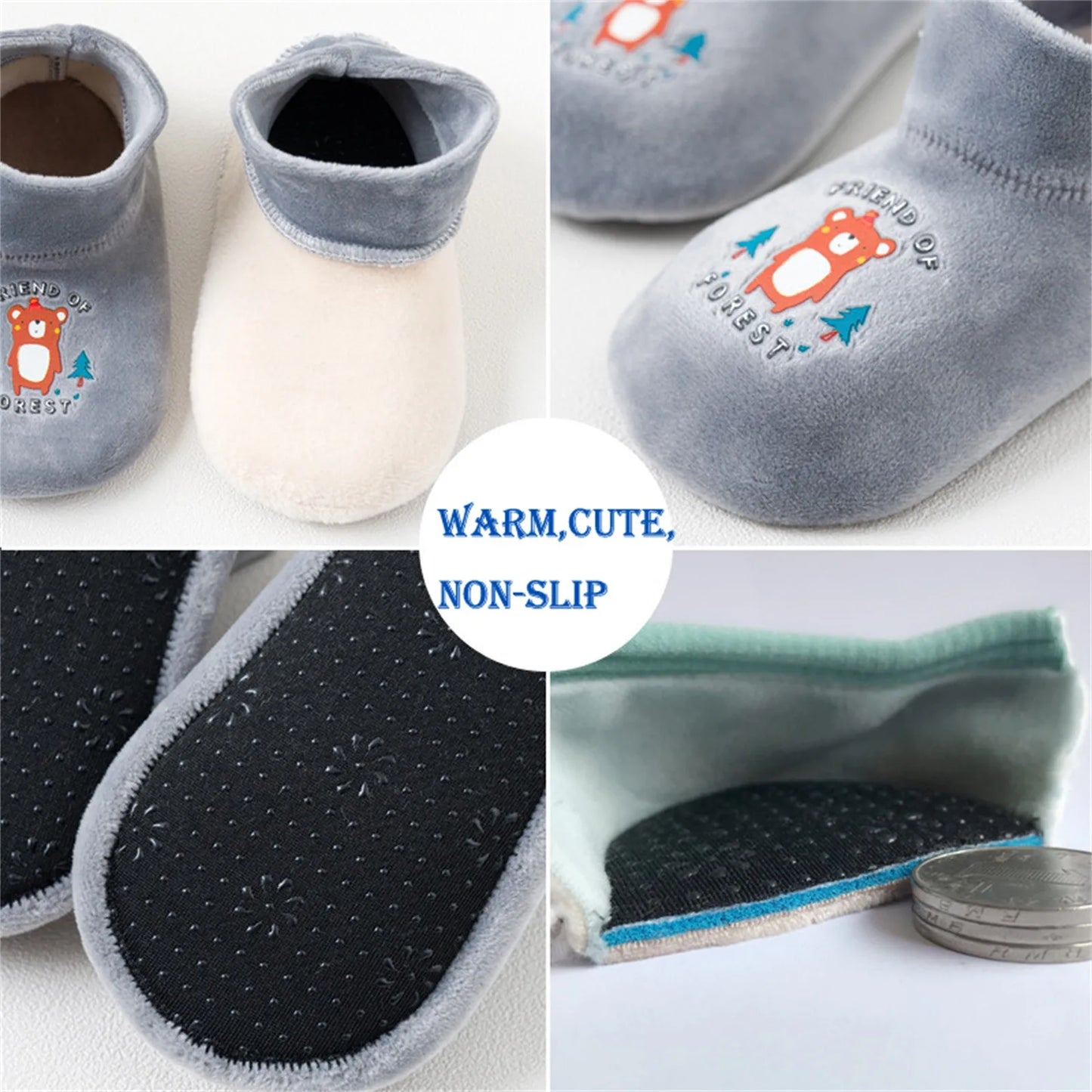 Mini Fashion™ - Anti-Rutsch-Design - Kindersocken-Schuhe
