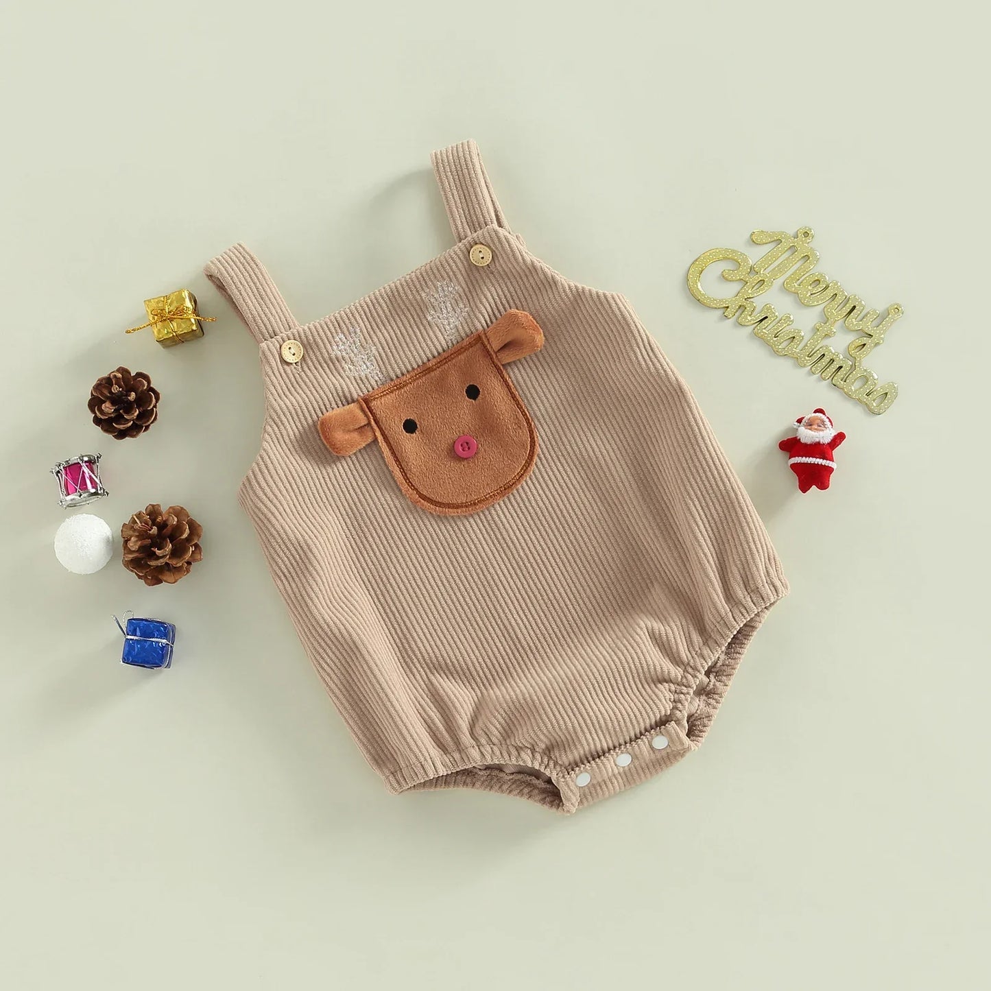 Mini Fashion™ - Christmas Design - Overall Christmas Romper
