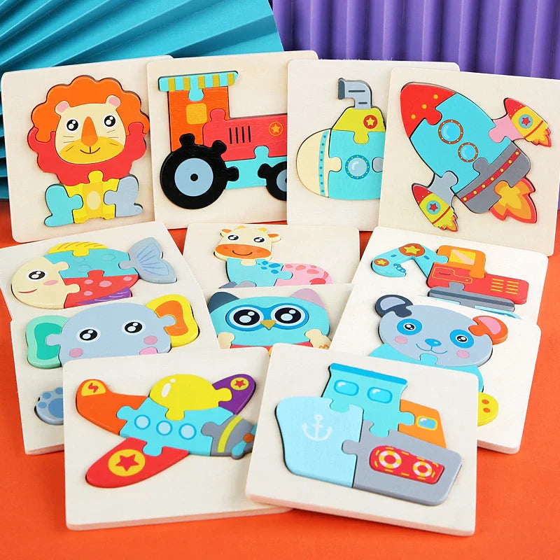 3D Wooden Puzzle™ - Playful Animal Adventure - Jigsaw Puzzle