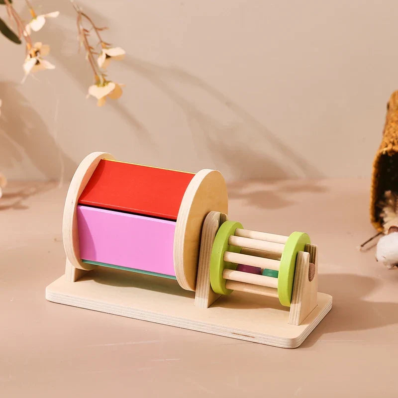 Sensory Drum™ – Colors & Shapes Game - Wooden Montessori Toys