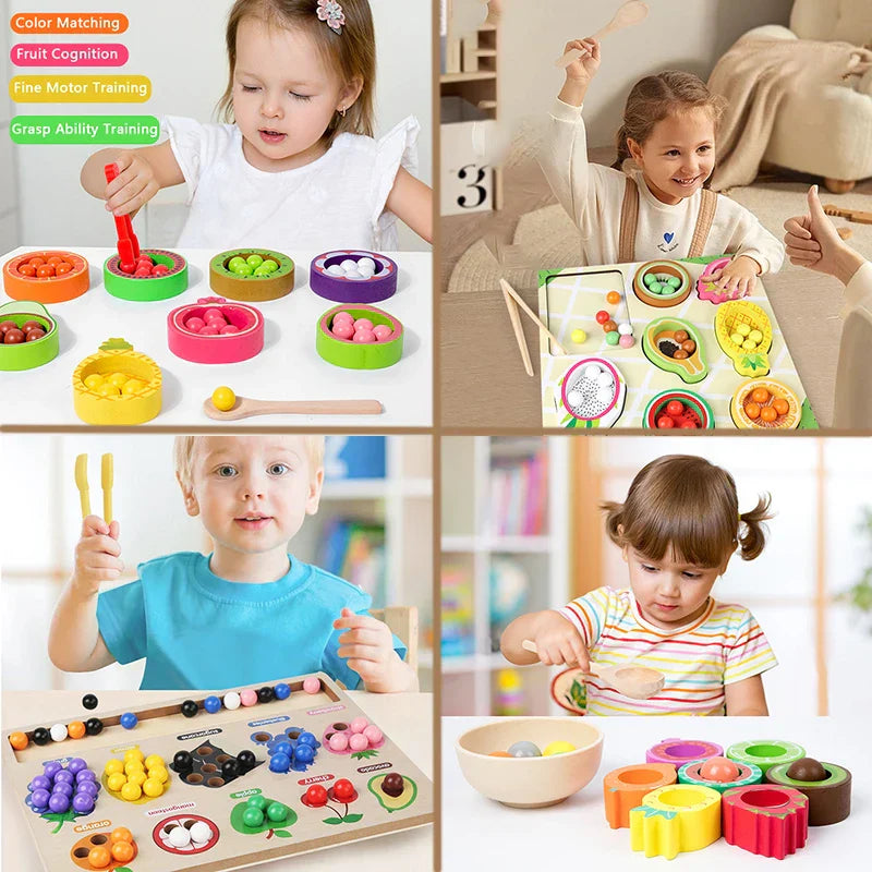 Toddler Clips™ - Fruit & Shape Match - Sorting game