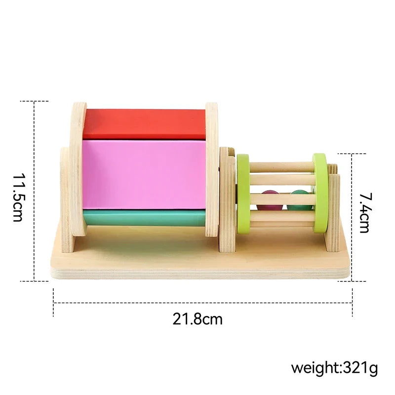 Sensory Drum™ – Colors & Shapes Game - Wooden Montessori Toys