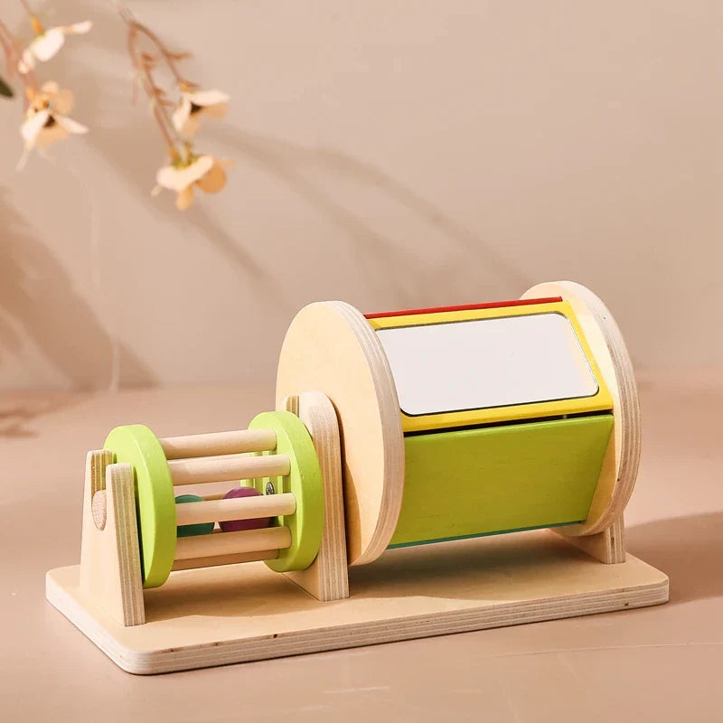 Sensory Drum™ – Colors & Shapes Game - Wooden Montessori Toys