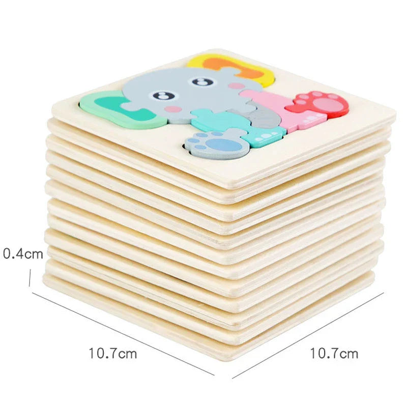 3D Wooden Puzzle™ - Playful Animal Adventure - Jigsaw Puzzle
