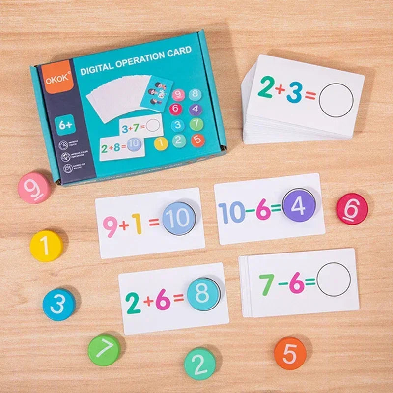 Math Tokens™ - Counting & Solving - Arithmetic Cards Children