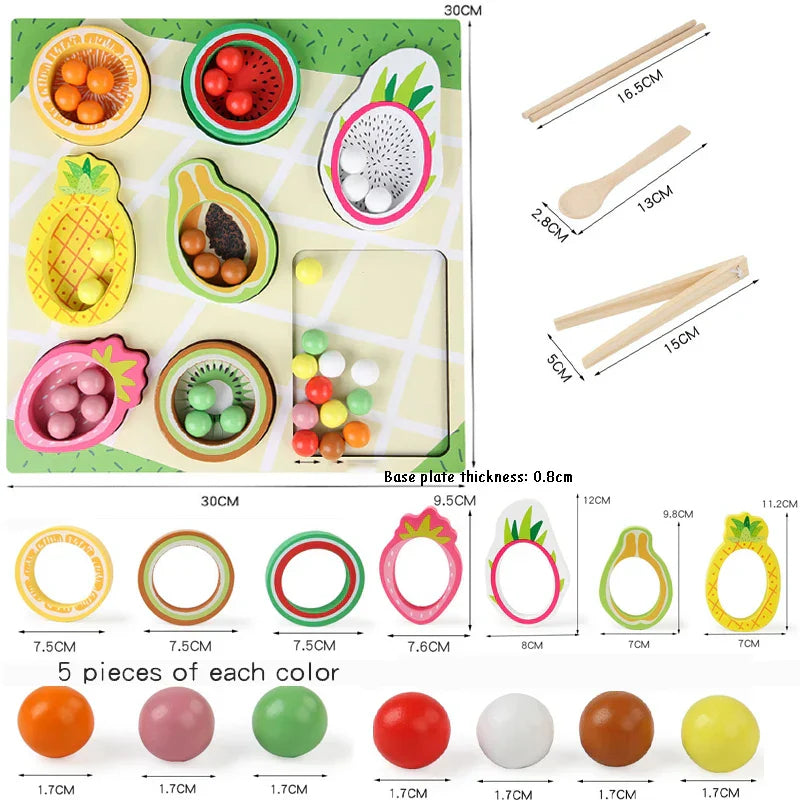 Toddler Clips™ - Fruit & Shape Match - Sorting game