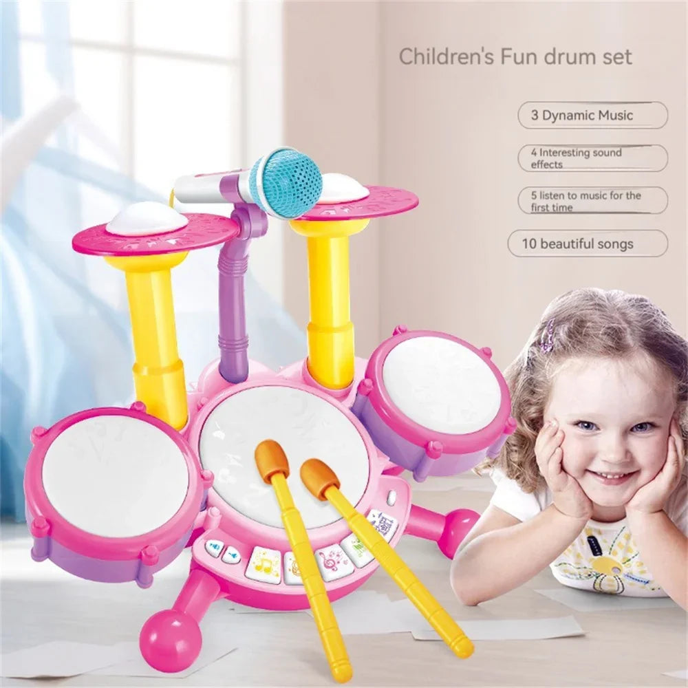 Kids Drumset™ - Kleintjes beginnen - Speelgoed Drumstel