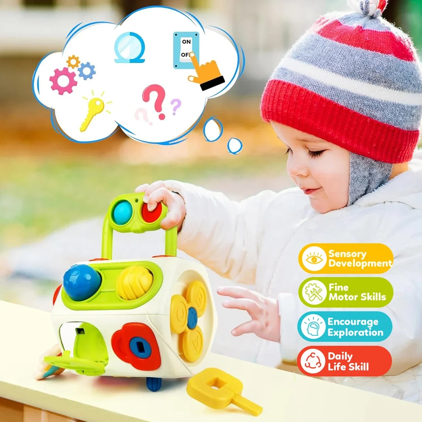 Montessori Busy Cube™ – Handy on the go - Sensory Cube