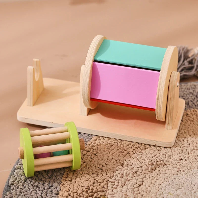Sensory Drum™ – Colors & Shapes Game - Wooden Montessori Toys