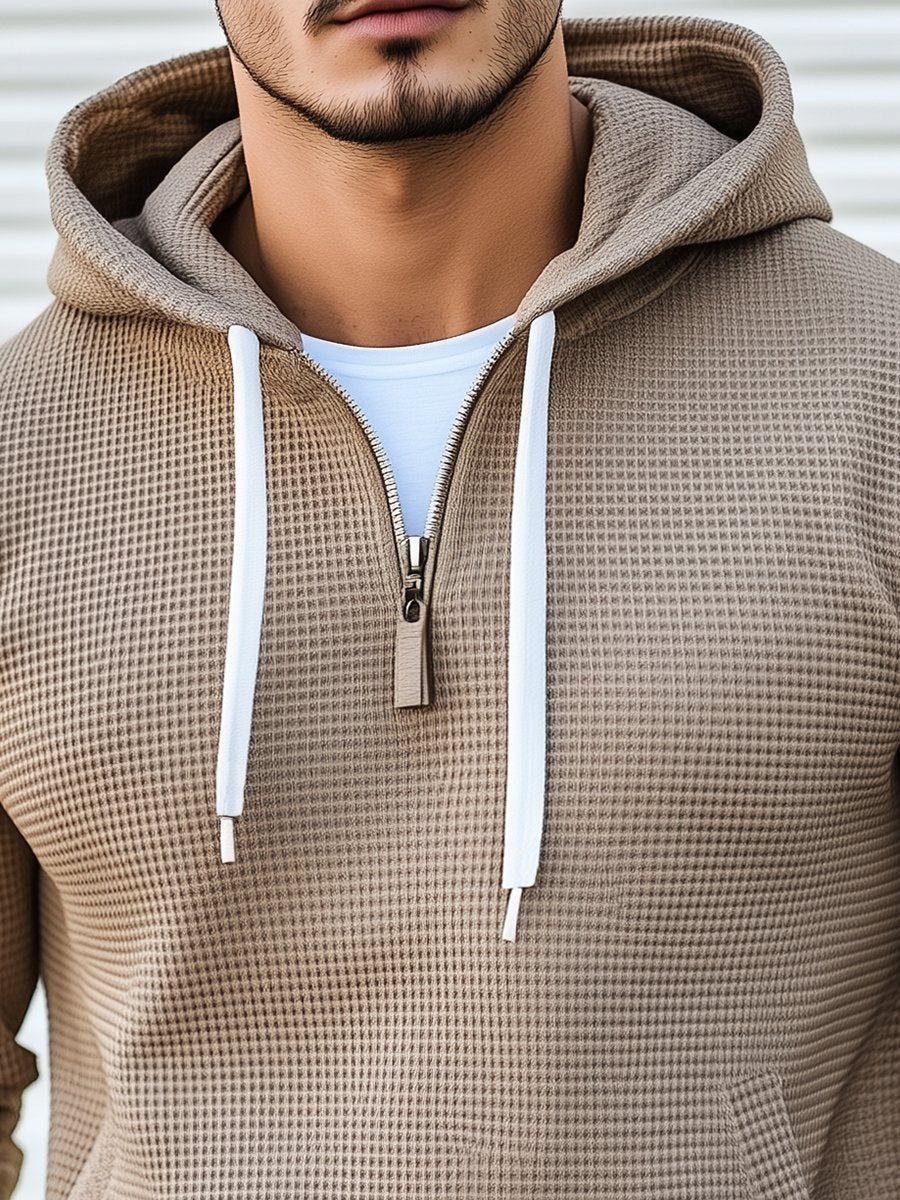 Valtin – Stylish Waffle Long Sleeve Hoodie