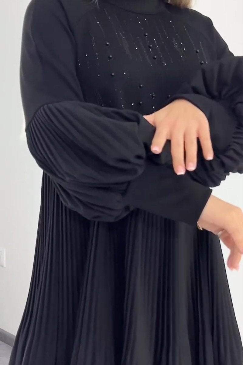 Adrienne - Tummy Covering Dress with Pleats