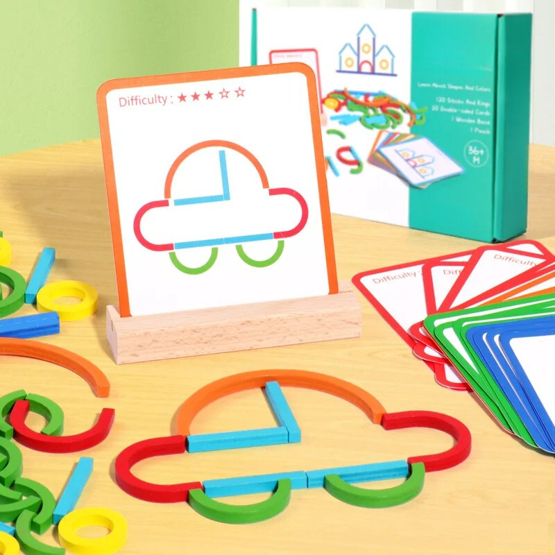 Puzzletastic - Wooden Shape Game for Children 3+ Creative Learning