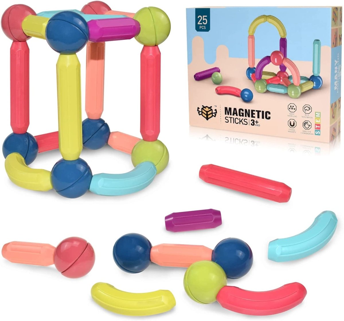 Montessori Magnetiske Byggestænger