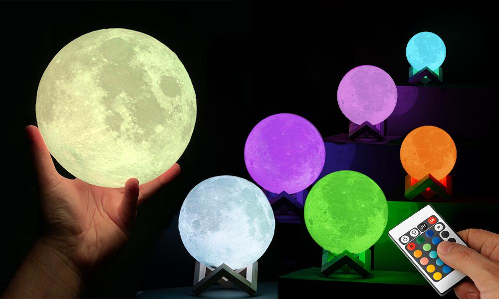 Moon Lamp with Colours