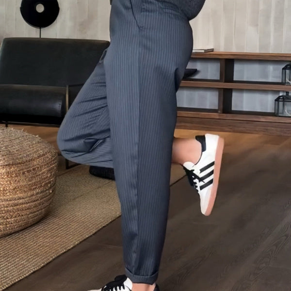 Angelina - Striped Suit Trousers