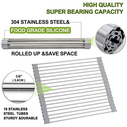 Oprolbaar afdroogrek | de handige tool voor in de keuken