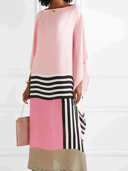 Anika™ - Pink Kaftan with Candy Stripes