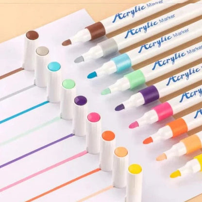 Acrylicmarkers ™ - Kreativ farve fornøjelse - Akrylmarkørsæt