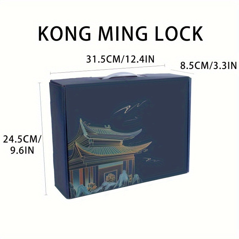 MindPuzzle - Houten Breinbreker Geschenkset met 6 Kongming Slot Puzzels