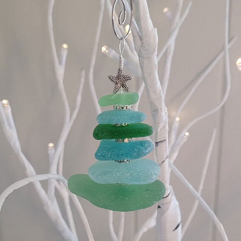 Seeglas-Weihnachtsbaumornament