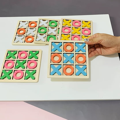 PlayWood - Houten Tic-Tac-Toe Spel voor Gezinsinteractie