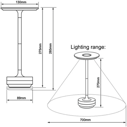 LuxLight™ - Metalen Snoerloze Tafellamp