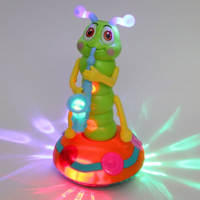 JollyToys™ - dansende larve med farverige lys