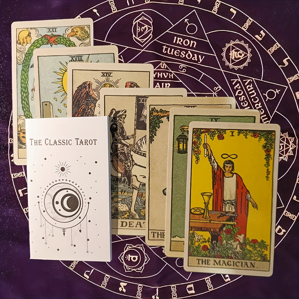 MysticTarot - Klassieke Tarotkaarten Set met 78 Kaarten