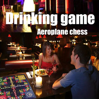 Fun & Interactive Flying Chess Drinking Game Set | Nachhaltige Gummi -Tischmatte für Partys und Besprechungen