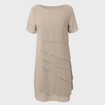 Wenke – Geplooide Chiffon Jurk