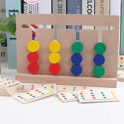 KinderLuxe - Educatief Houten Vierkleuren Spel Montessori Stijl