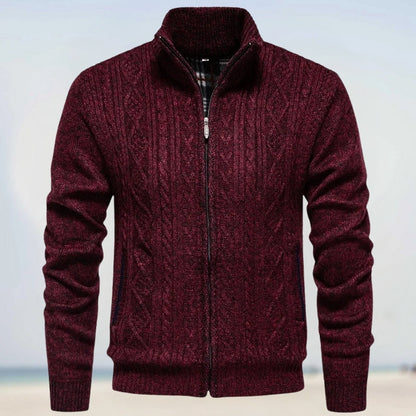 Zoltán – Varmer Cashmere Striktrøje med Lynlås