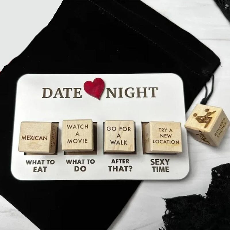 Luxe Cadeau - Houten Date Night Dobbelstenen Set Romantisch en Spannend