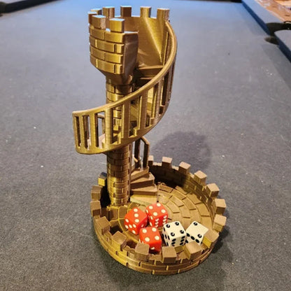 Dicemasters - 3D -gedruckter Würfel -Turm mit Wendeltreppe