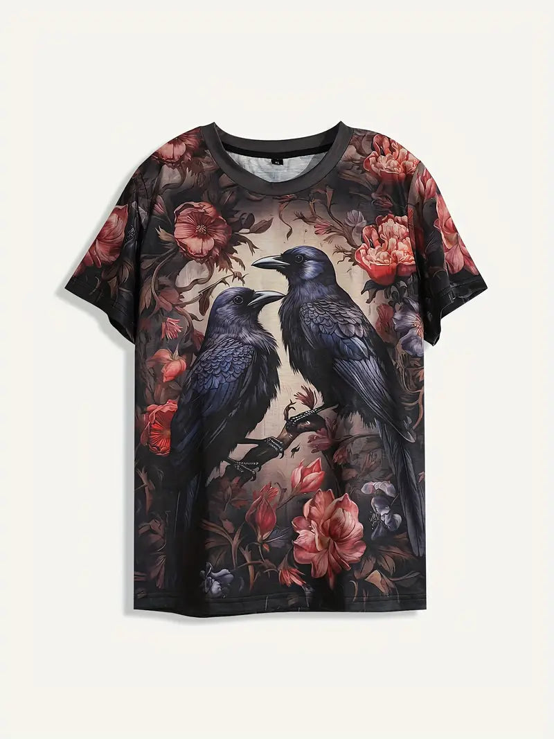 Selina™ - T-shirt Oiseau & Fleur