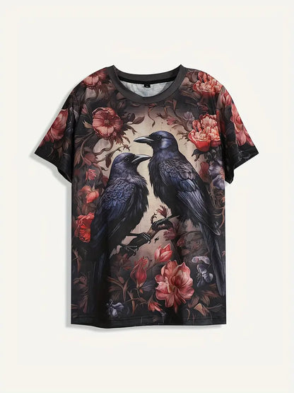 Selina™ - T-shirt Oiseau & Fleur